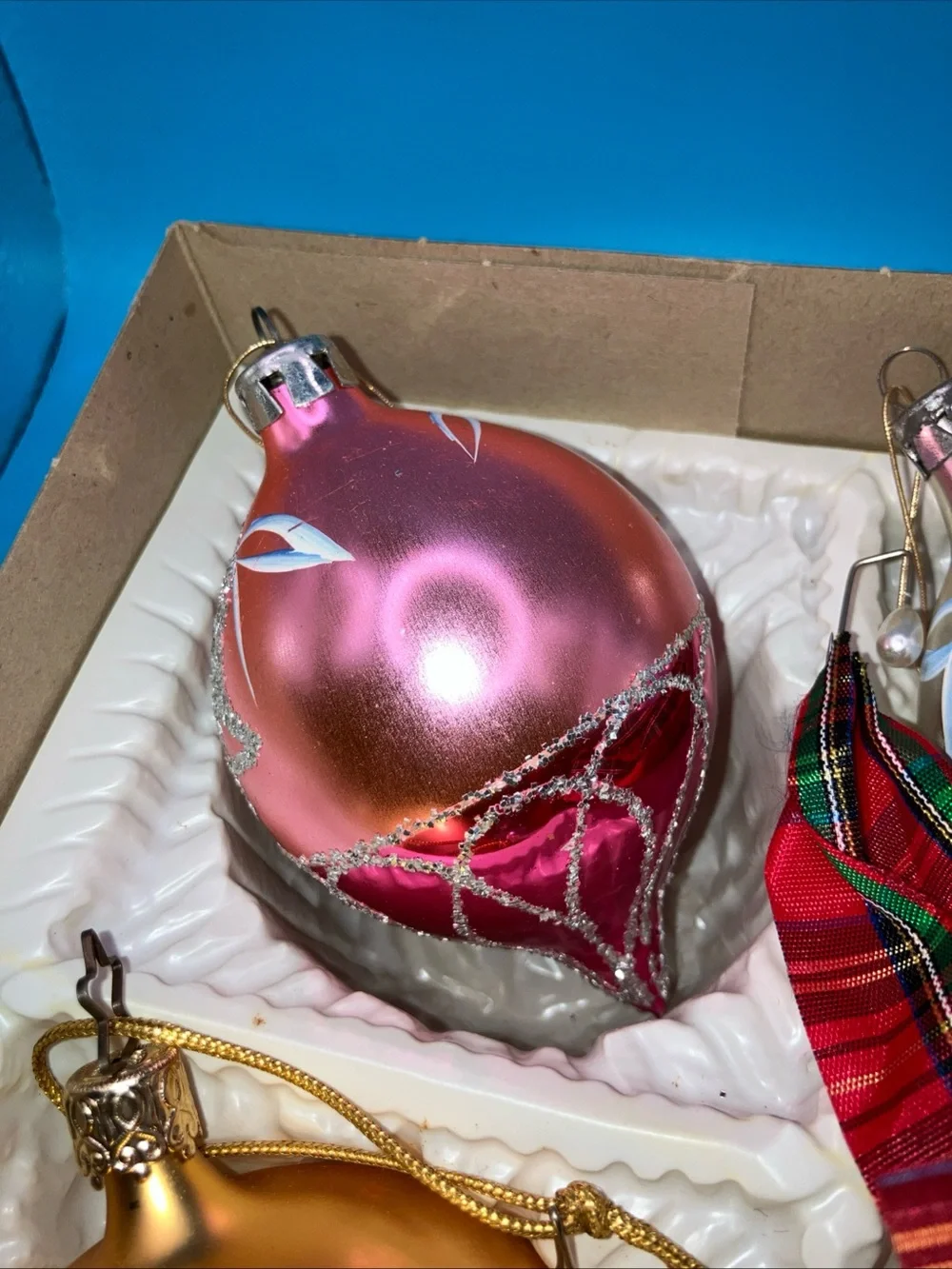 Set Of 4 Vintage Ornaments